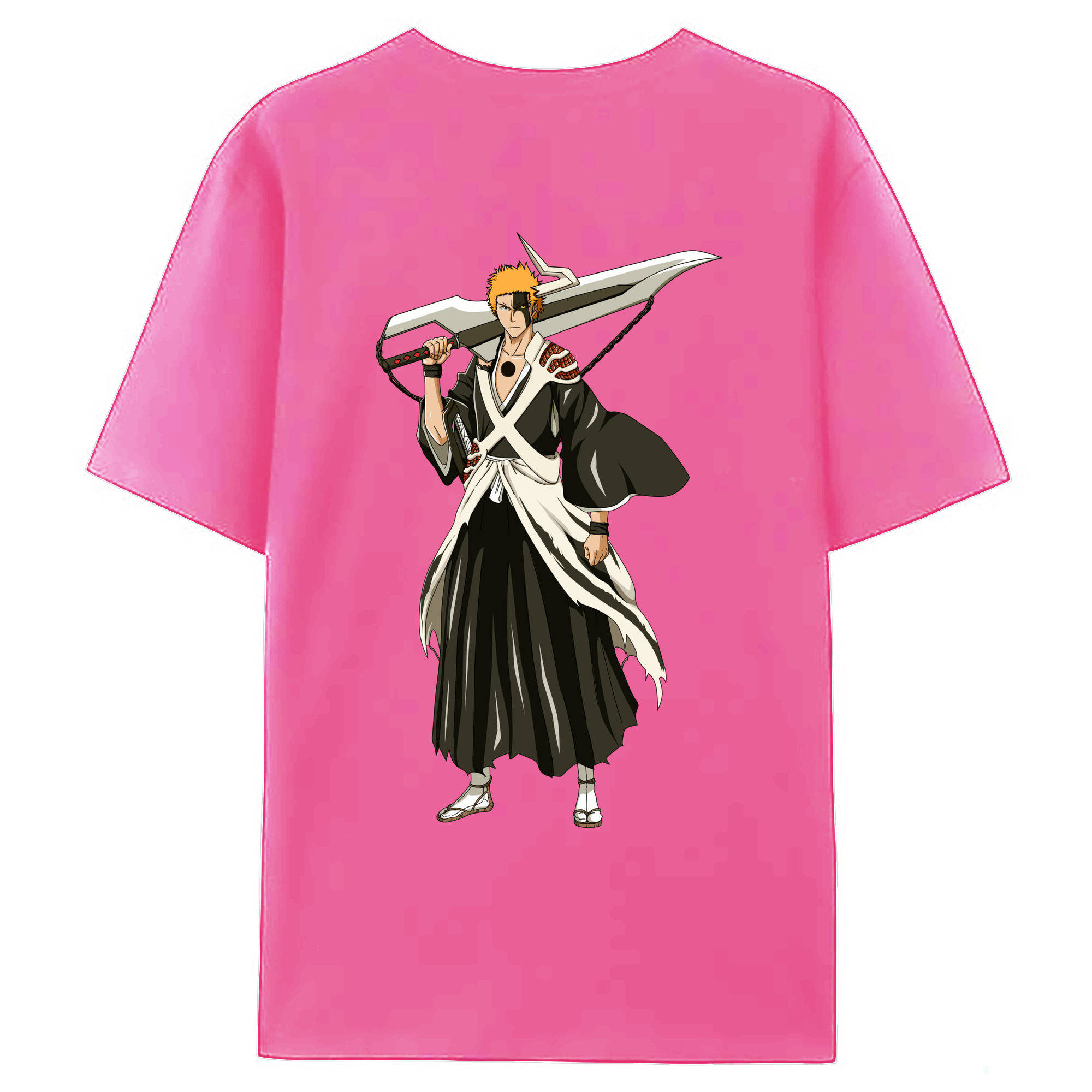（画像用） ブリーチ 黒崎一護（くろさき いちご）BLEACH Kurosaki Ichigo レディース半袖Tシャツ(バックプリント)